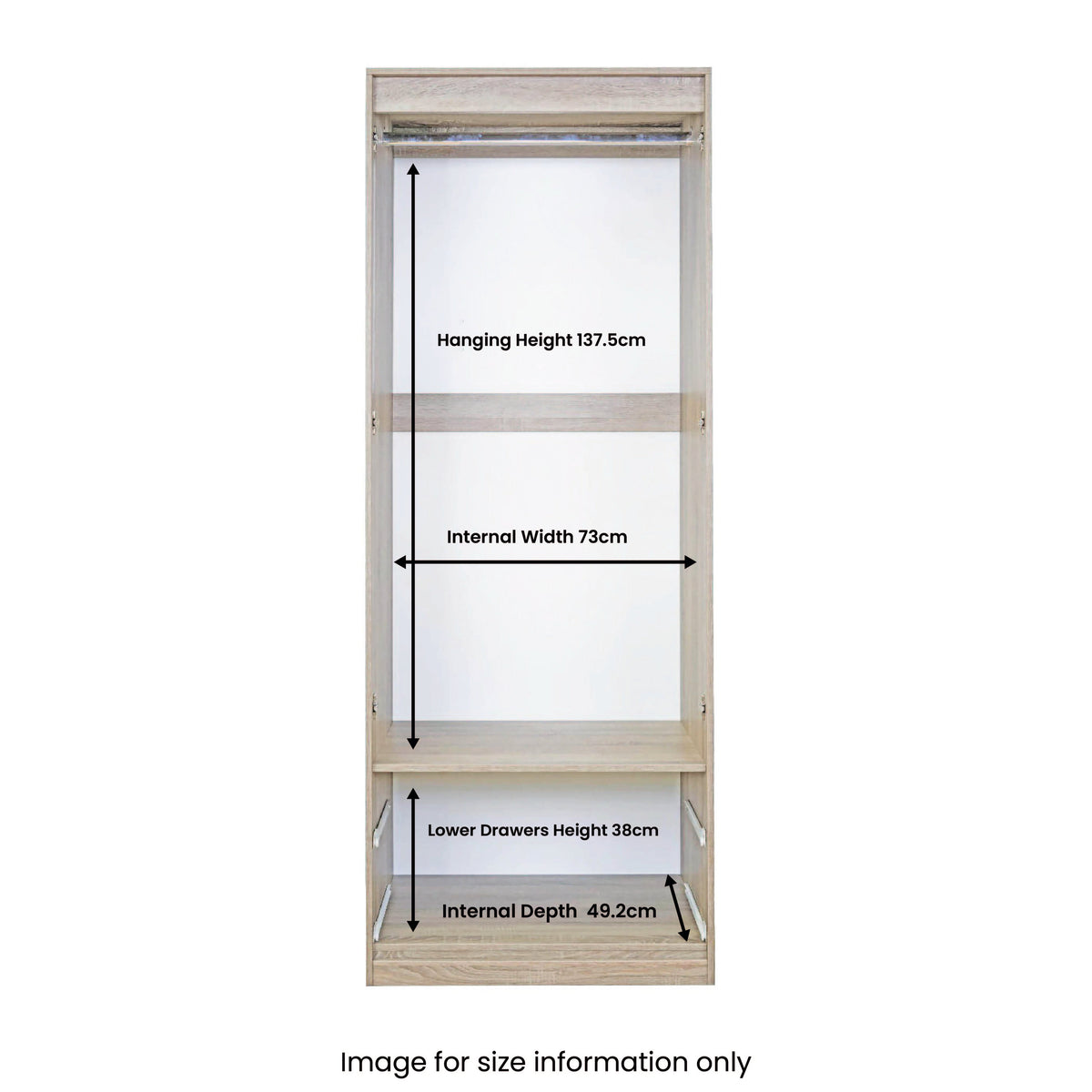 Moreno Marble Effect 2 Door 2 Drawer Double Wardrobe