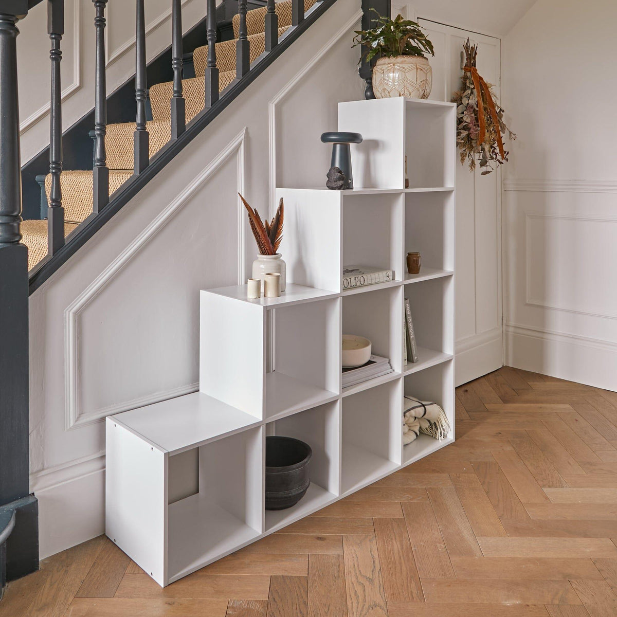 Cara 10 Cube Storage Unit - Chalk White Bookcase