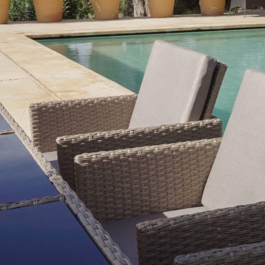 OUTLET - Cube 10 Seater Rattan Outdoor Dining Set - Natural Brown Weave