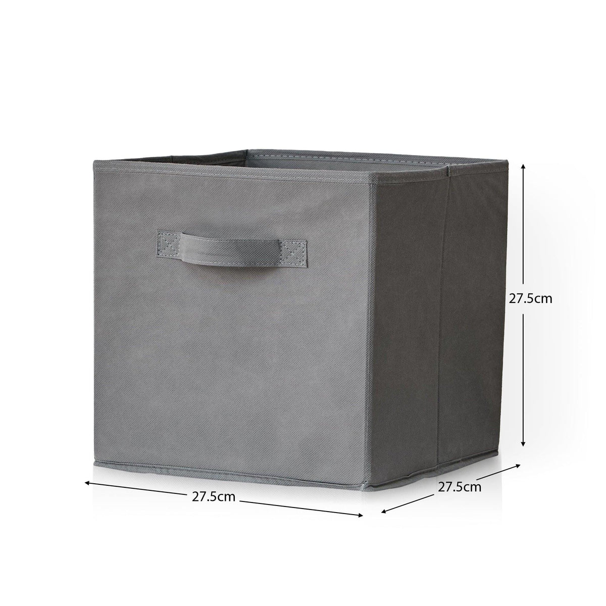 Cara 6 Cube Bookcase Ladder Storage Unit - Chalk White with Grey Boxes