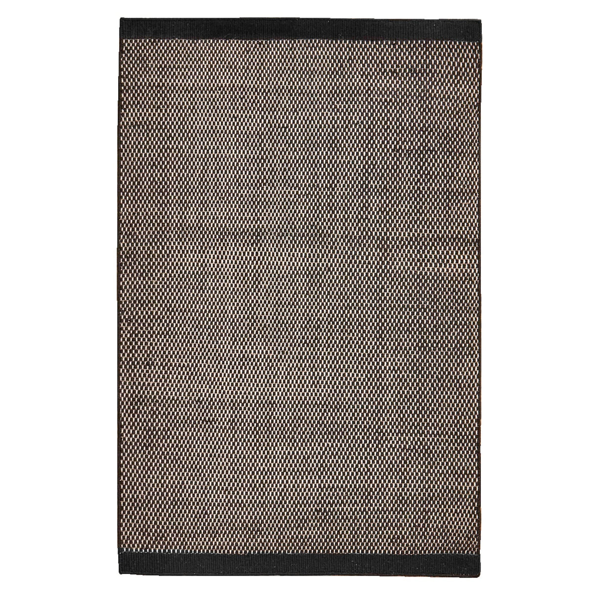 Atcham Black Pebble Wool with Cotton Rug - 120 x 170cm