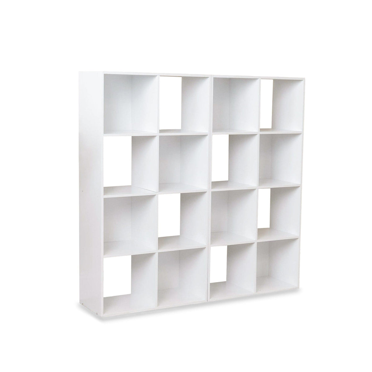 Cara 16 Cube Storage Unit - Chalk White - Two 8x2 Units