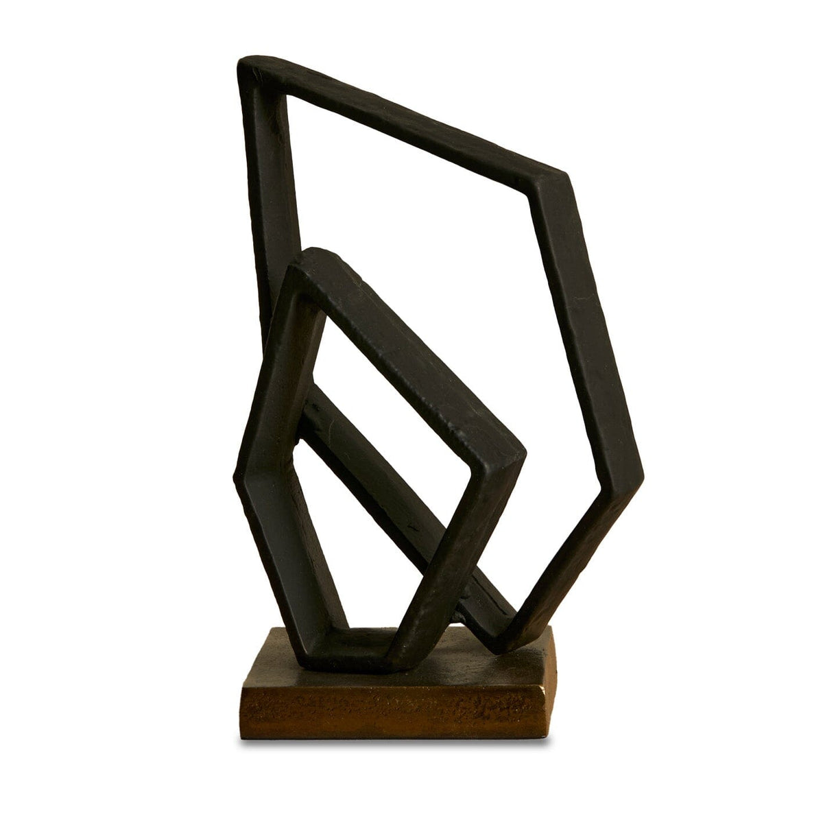Outlet - Harbridge Metal Abstract Ornament Black - 22cm