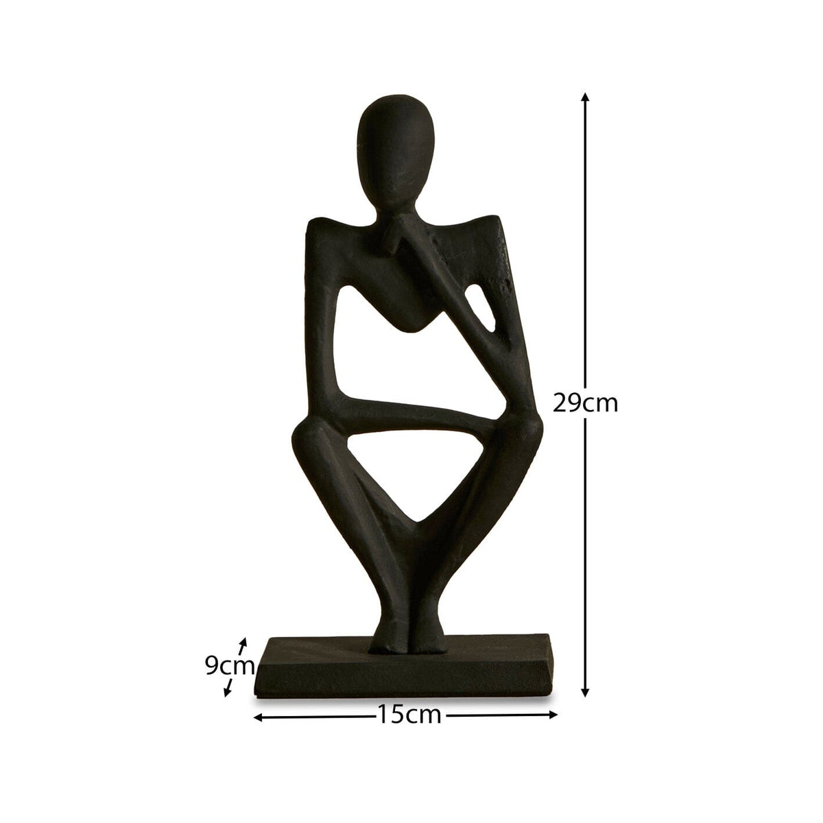 Embley 29cm Metal Figurine Ornament - Black