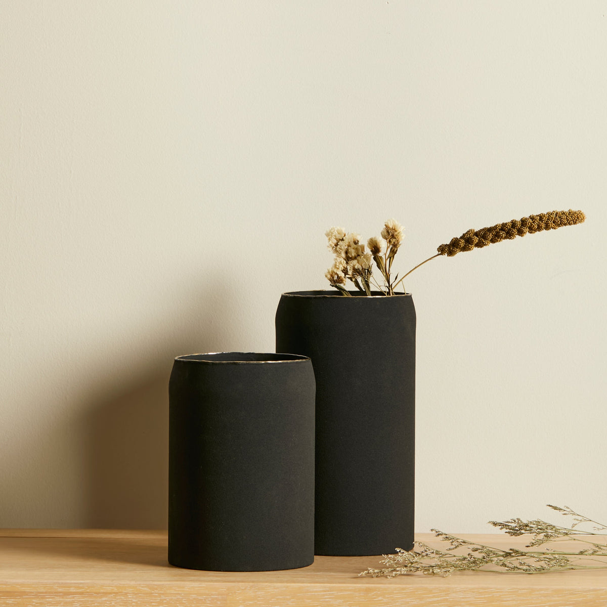 Chaldon 22cm Metal Vase - Black