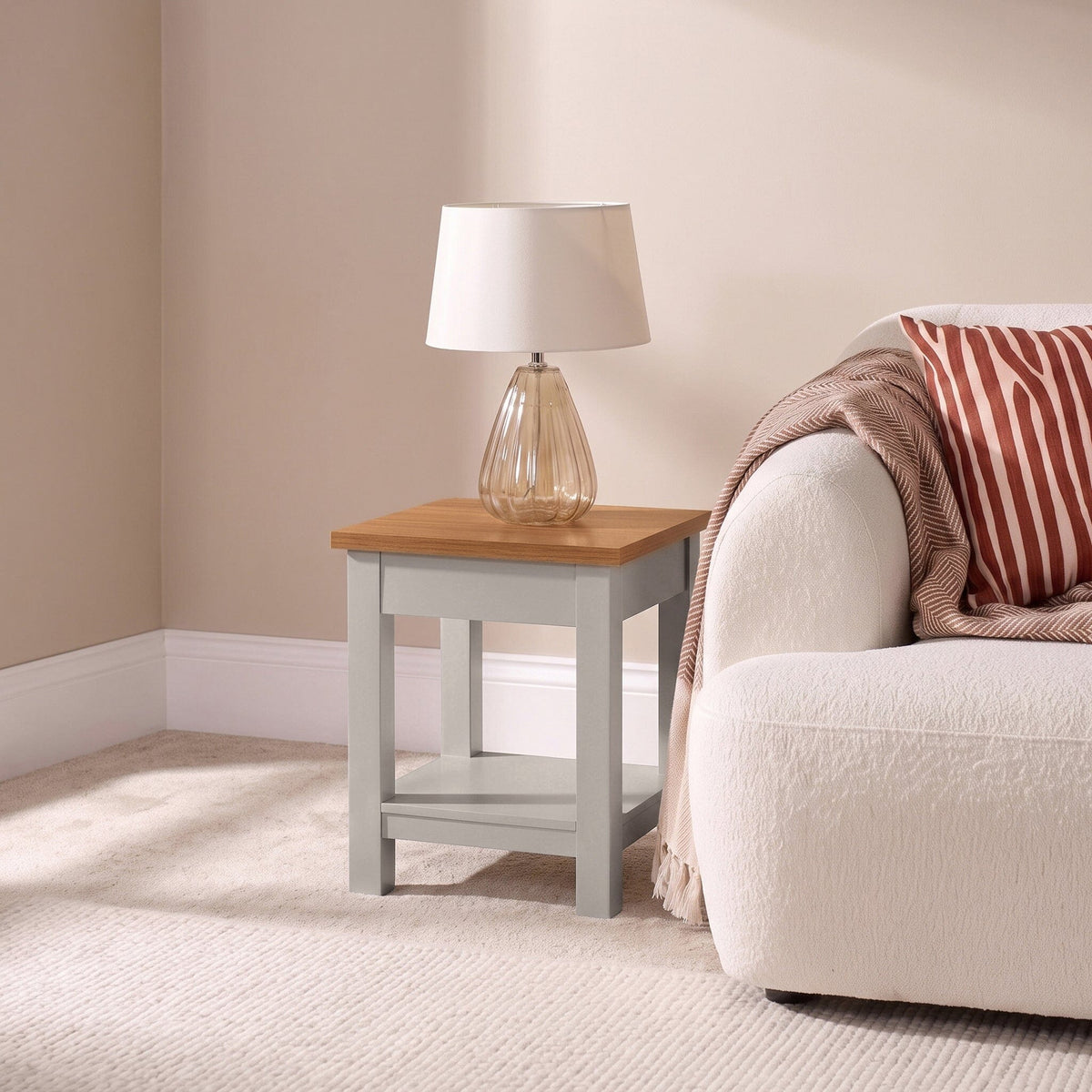 Bampton Stone Grey Side Table