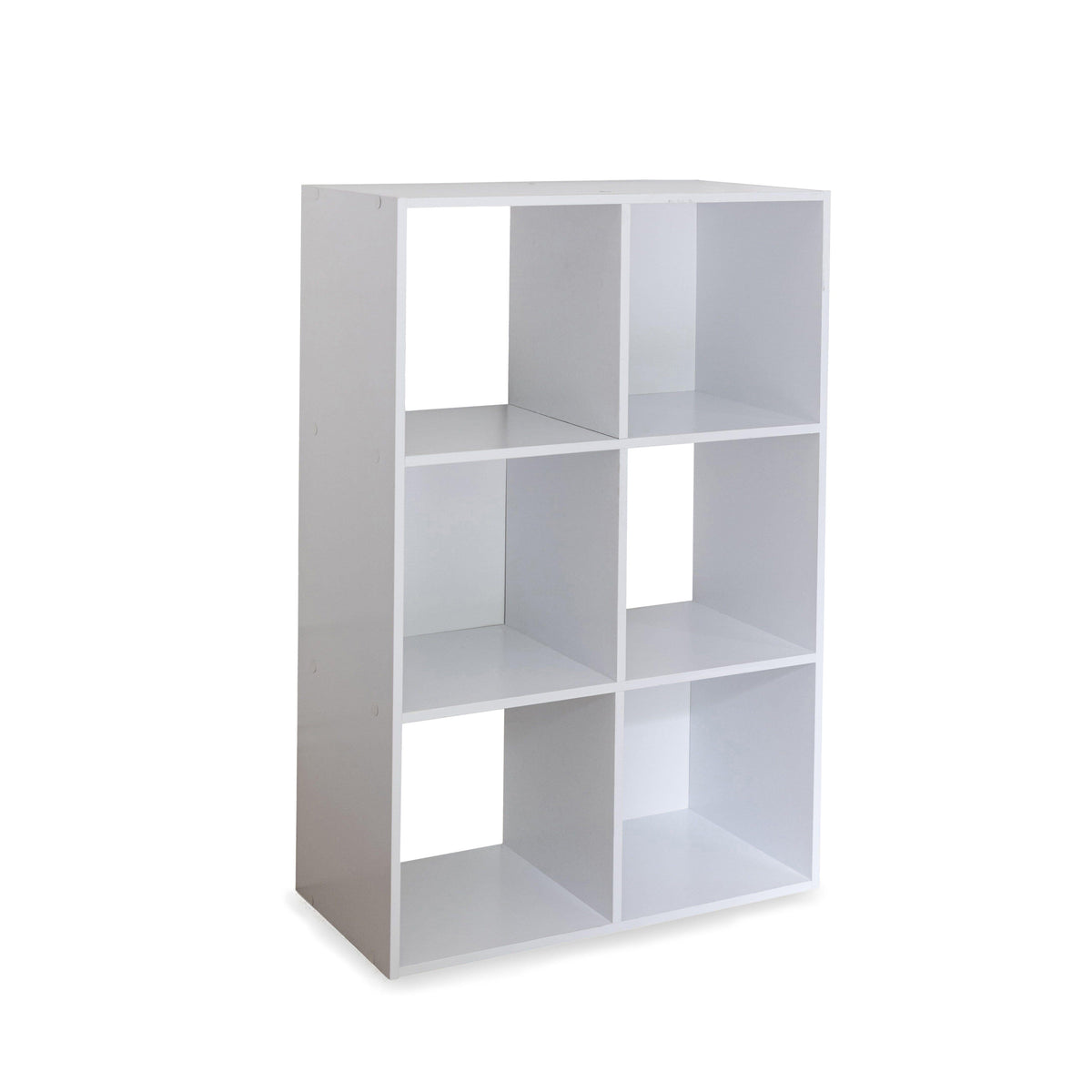 OUTLET - 6 Cube White Bookcase Wooden Display Unit Shelving Storage Bookshelf Shelves - No Basket