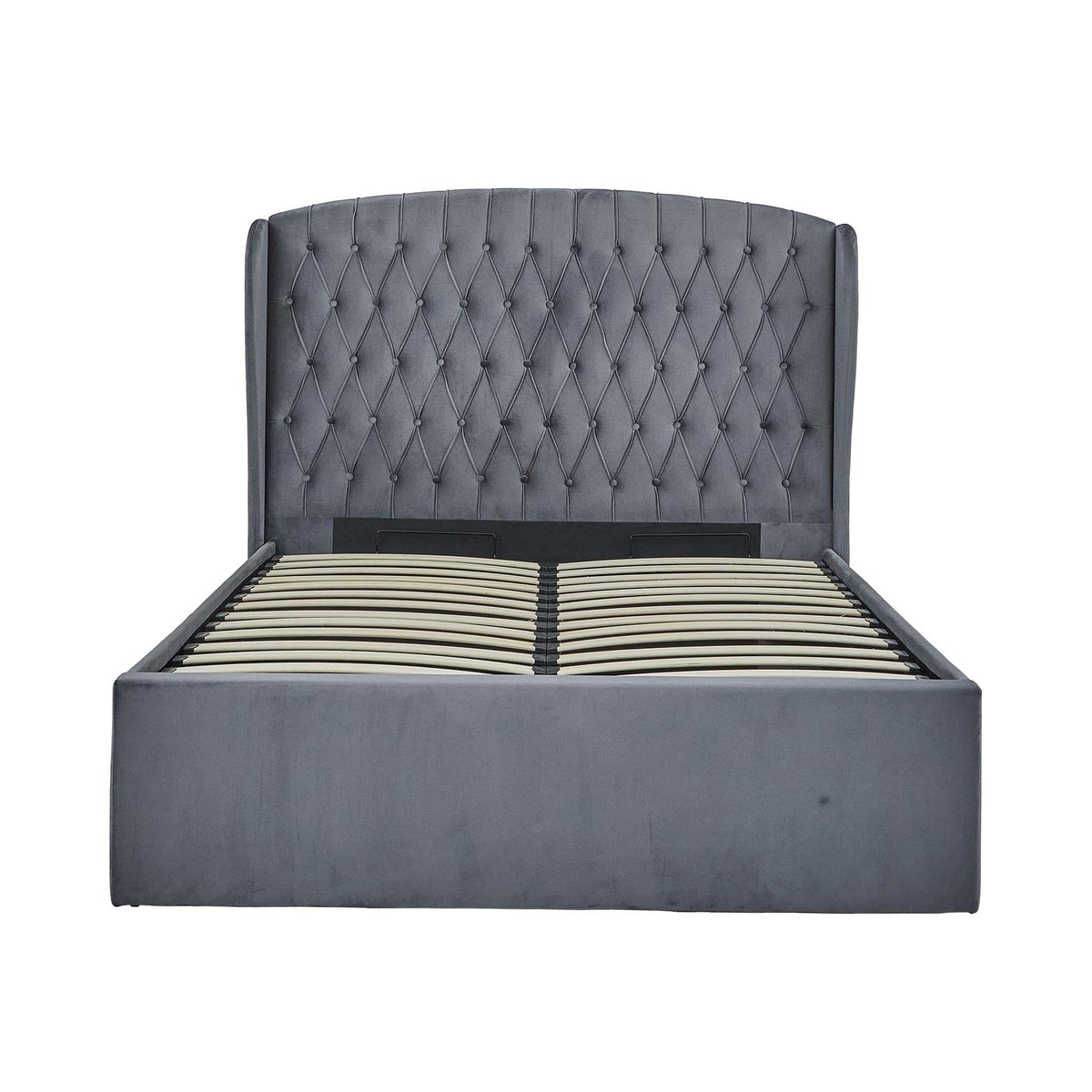 Sailsbury Velvet Ottoman Storage Bed Frame