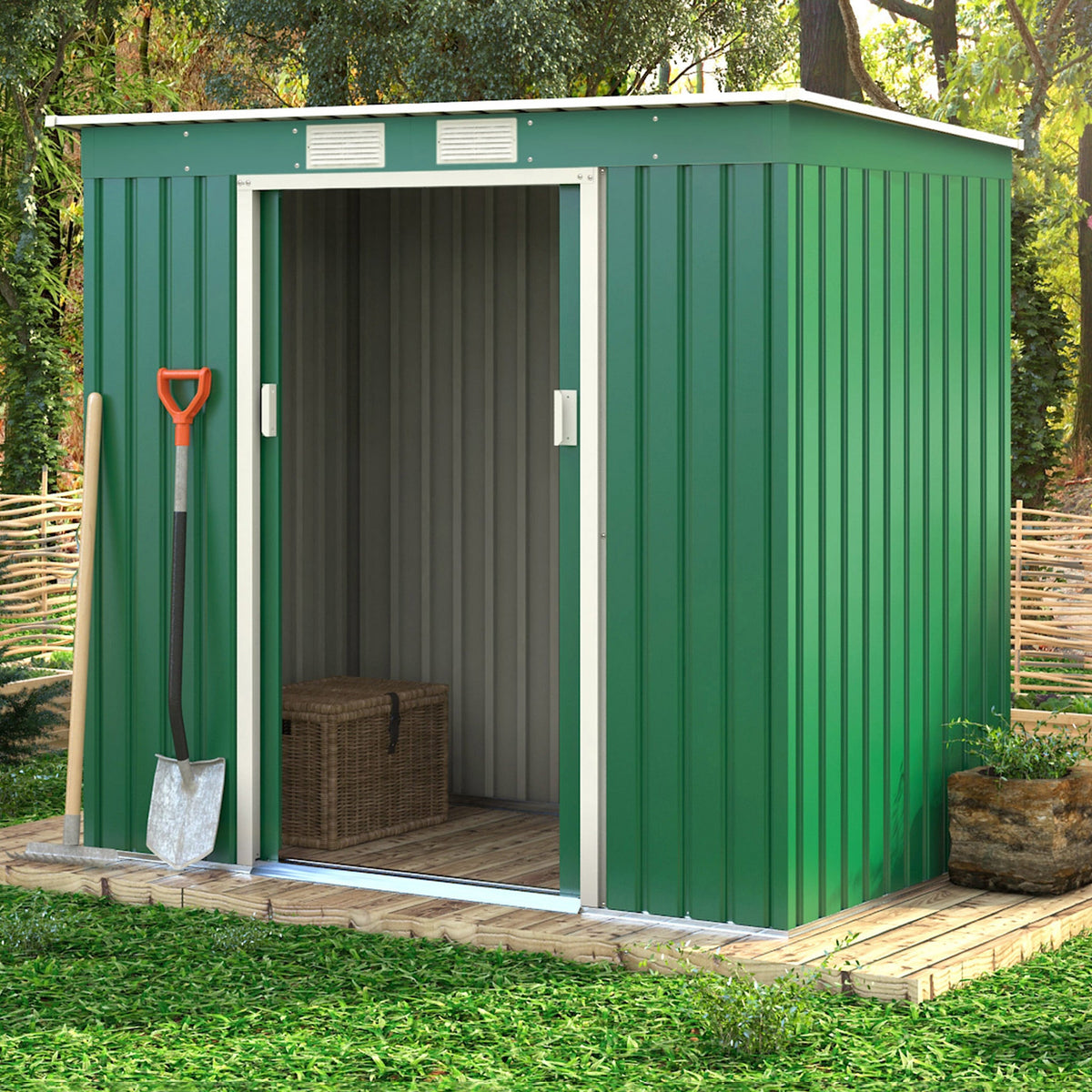 Ascot 7 x 4.2ft Galvanised Steel Shed