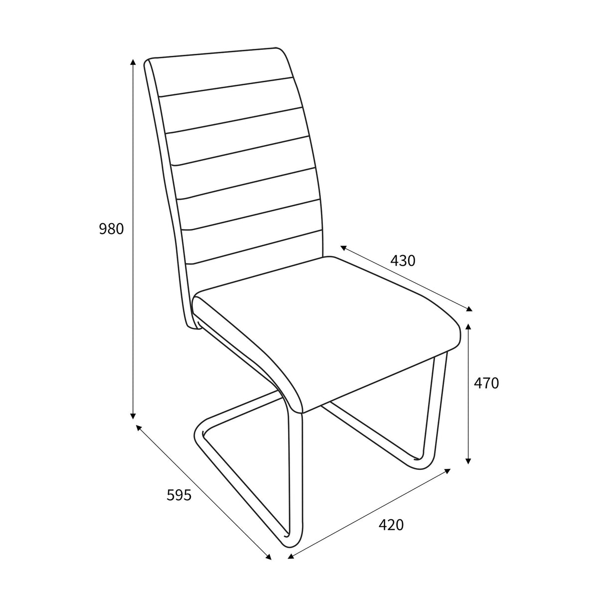 Aeron Faux Leather Dining Chair