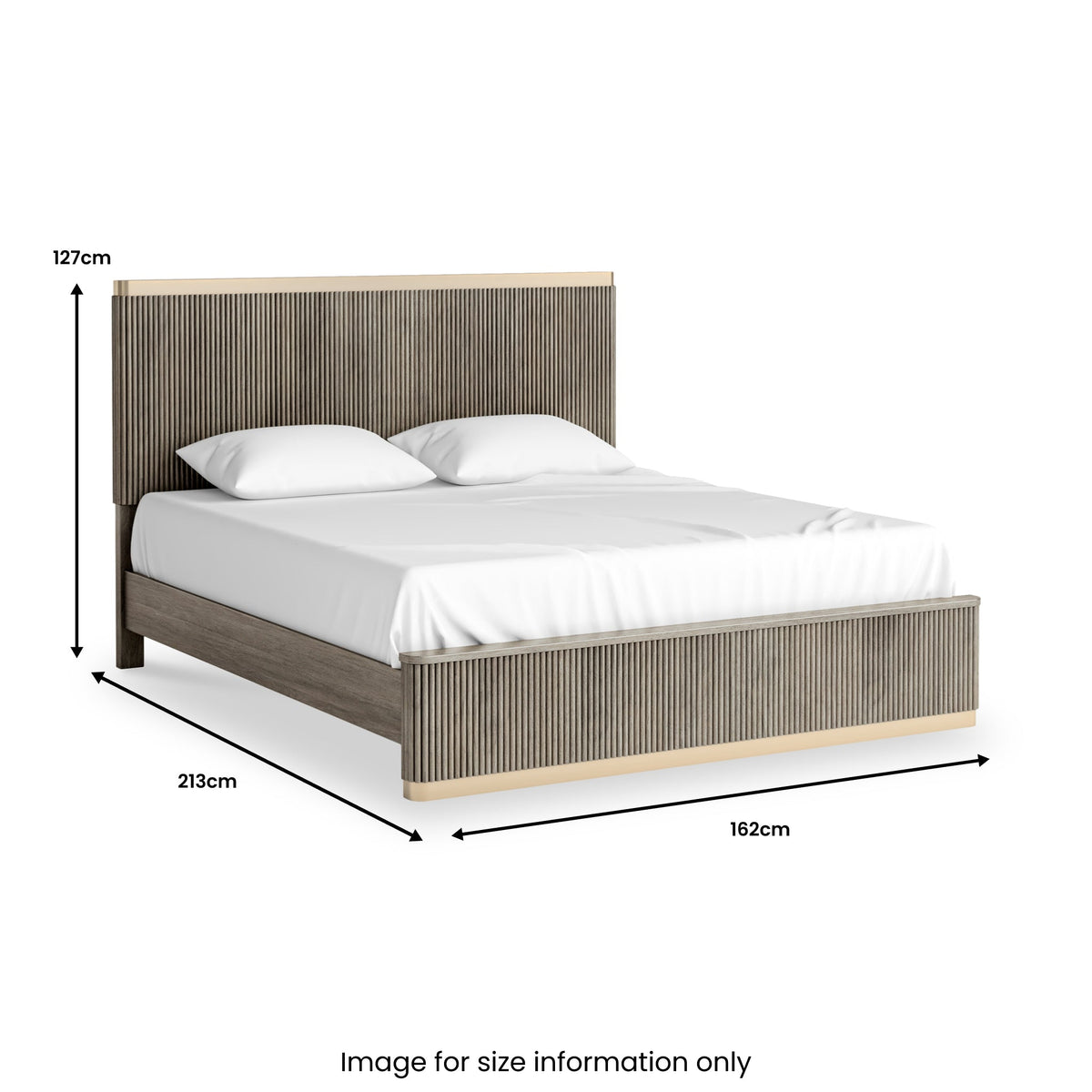 Amelie Grey Fluted Bed