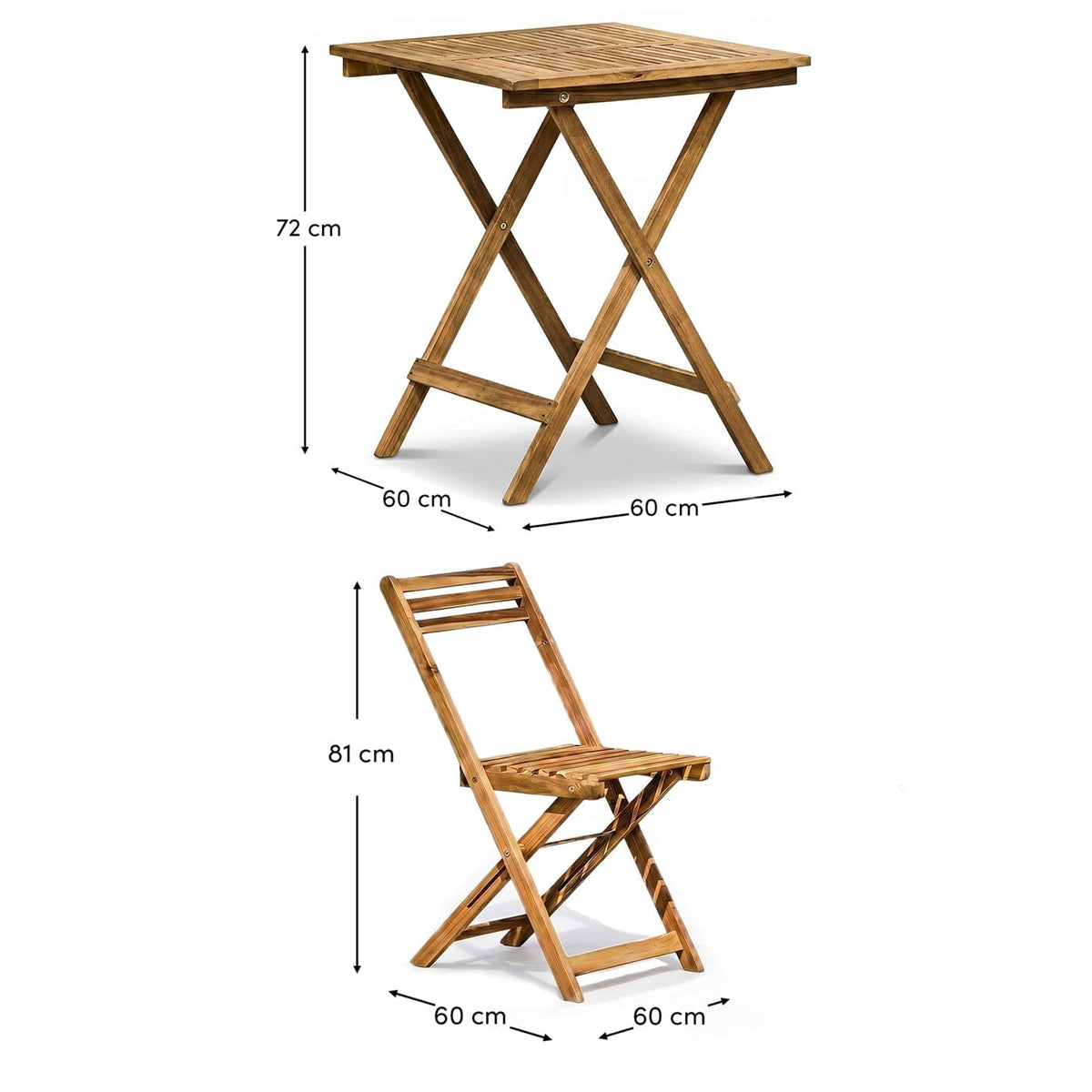 Ashby Wooden Garden Bistro Dining Set