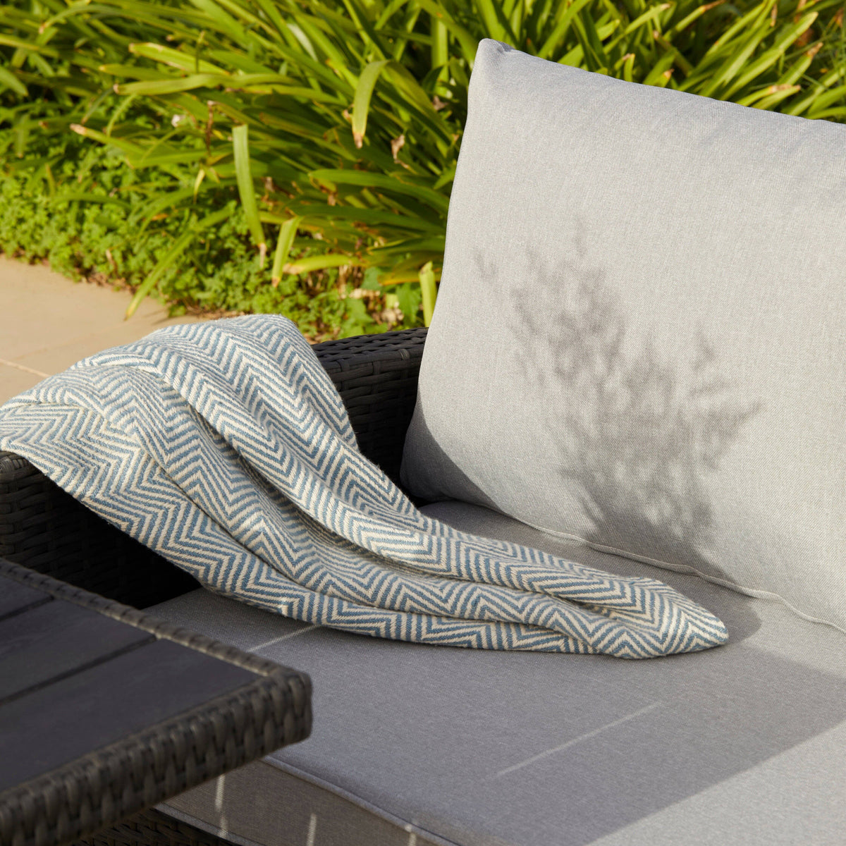 Aston 9 Seater Outdoor Sofa Dining Set with Polywood Table Top - Black