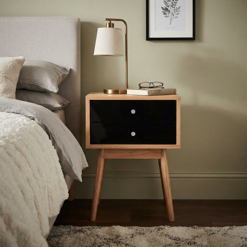 Aubrey 2 Drawer Bedside Table