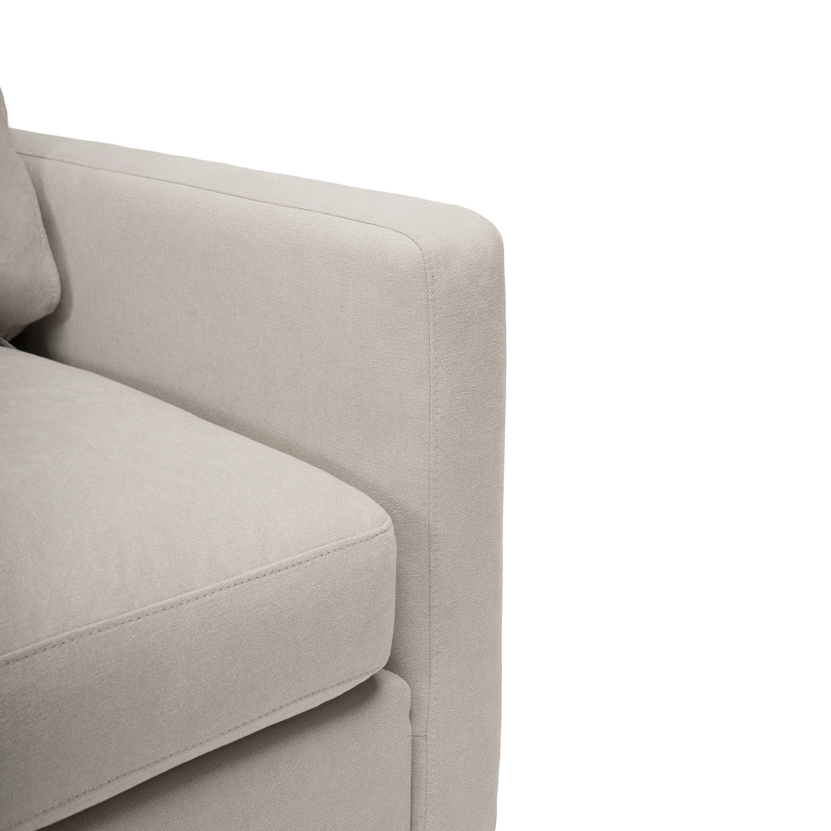 Ava Soft Beige Armchair - Pale Oak Legs