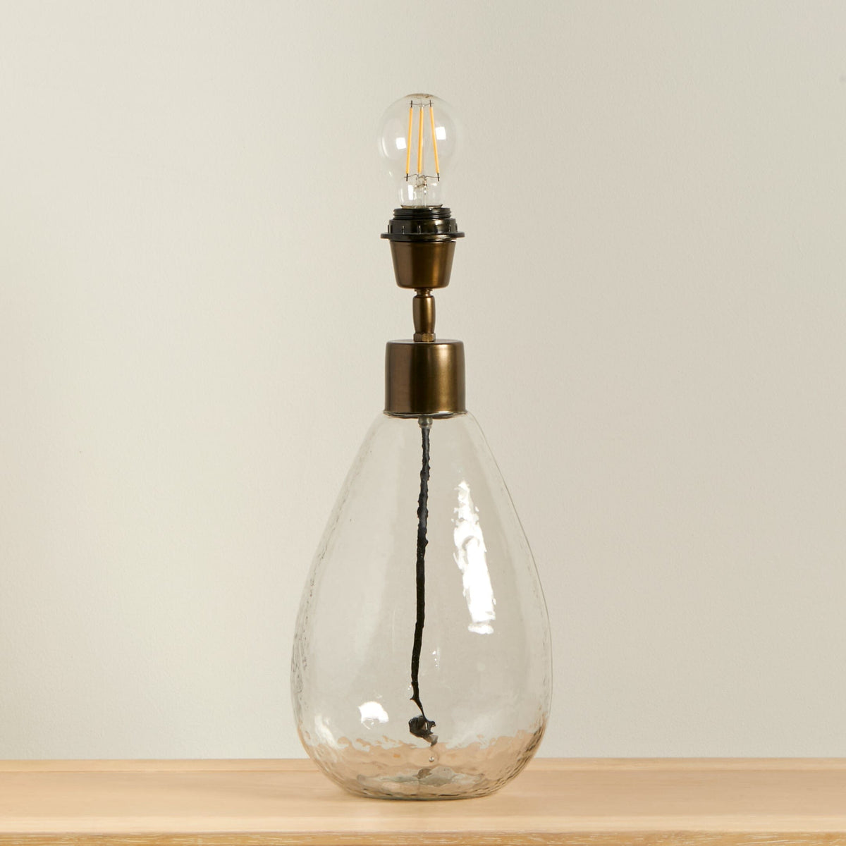 OUTLET - Breamore 30cm Lamp Base - Clear Glass