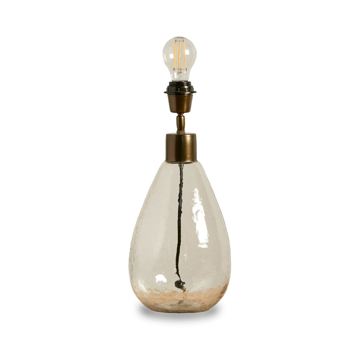 Breamore 30cm Lamp Base - Clear Glass