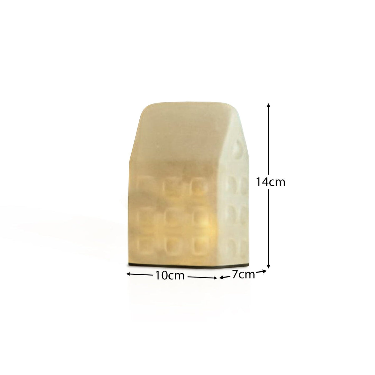Brockley 14cm Glass LED Light Up House - Frosted