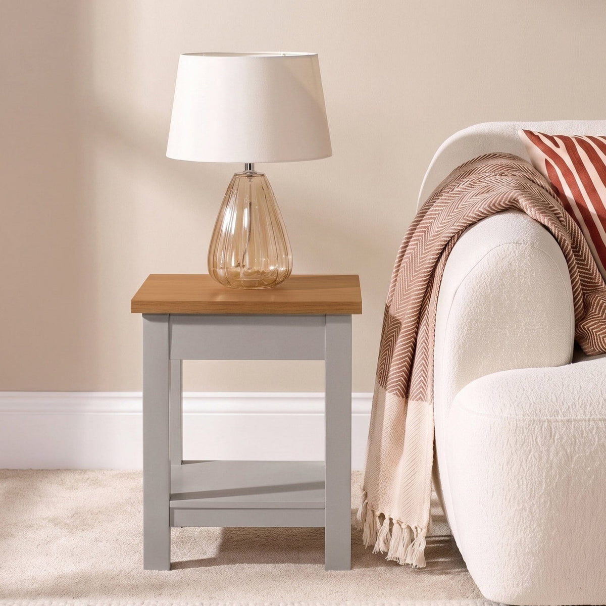 Bampton Stone Grey Side Table