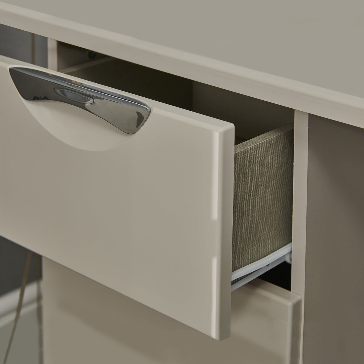 Beckett Gloss Dressing Table with Stool
