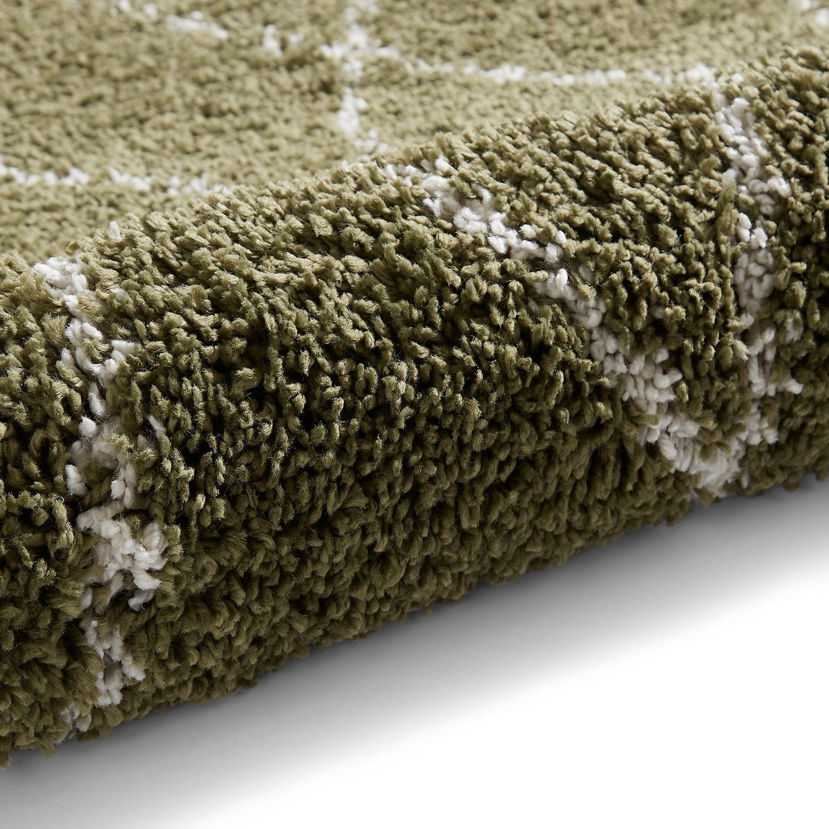 Edie Boho Diamond Shaggy Rug