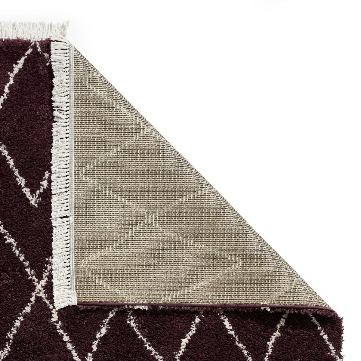 Edie Boho Diamond Shaggy Rug
