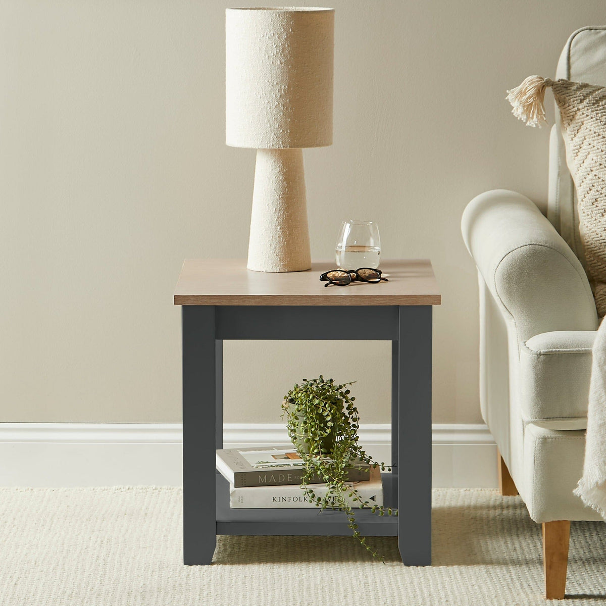 OUTLET - Chatsworth Slate Grey Side Table