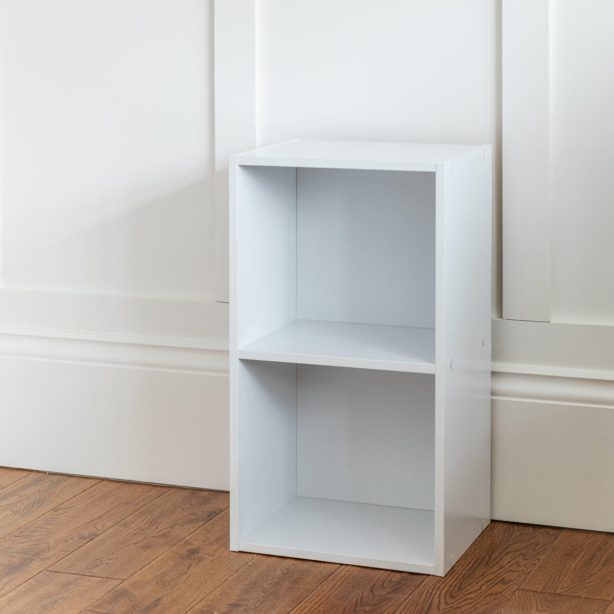 Cara 2 Tier Storage Unit / Chalk White Bookcase