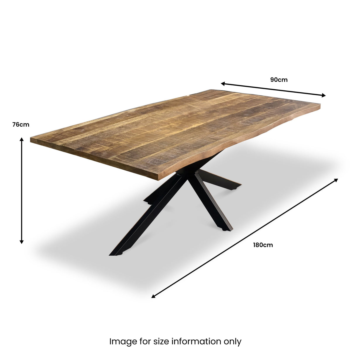 Carrow 180cm Mango Wood Dining Table