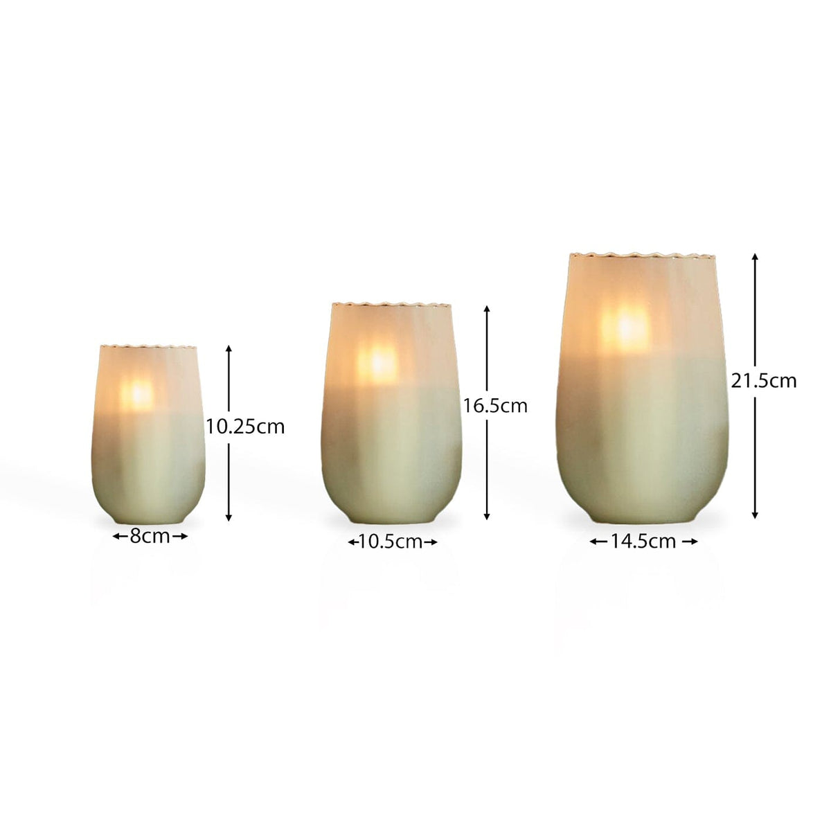 Dalen Glass Tea Light Holder with 2 Dalen Candle Holder - Frosted