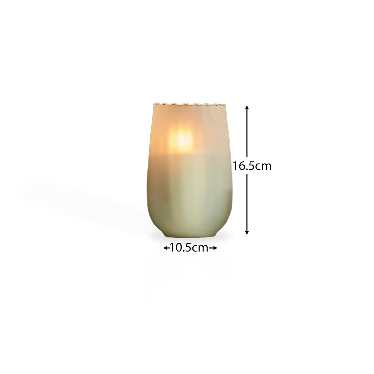 Dalen 16cm Glass Candle Holder - Frosted