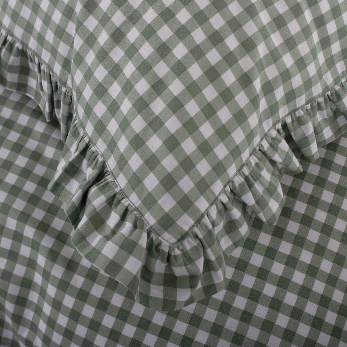 Gingham Frilled Duvet Set