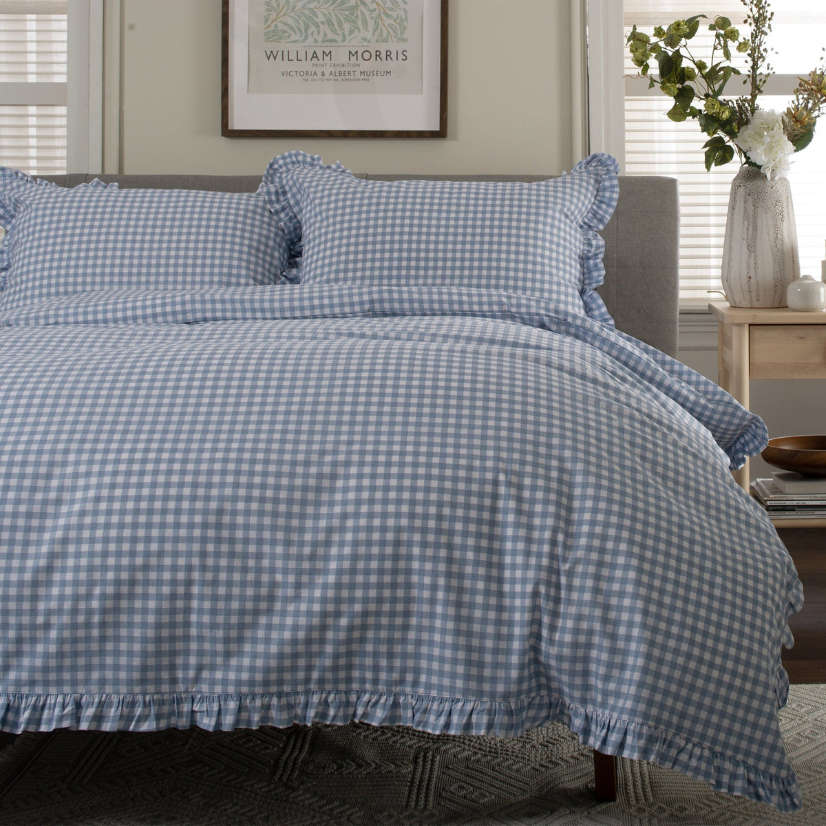 Gingham Frilled Duvet Set