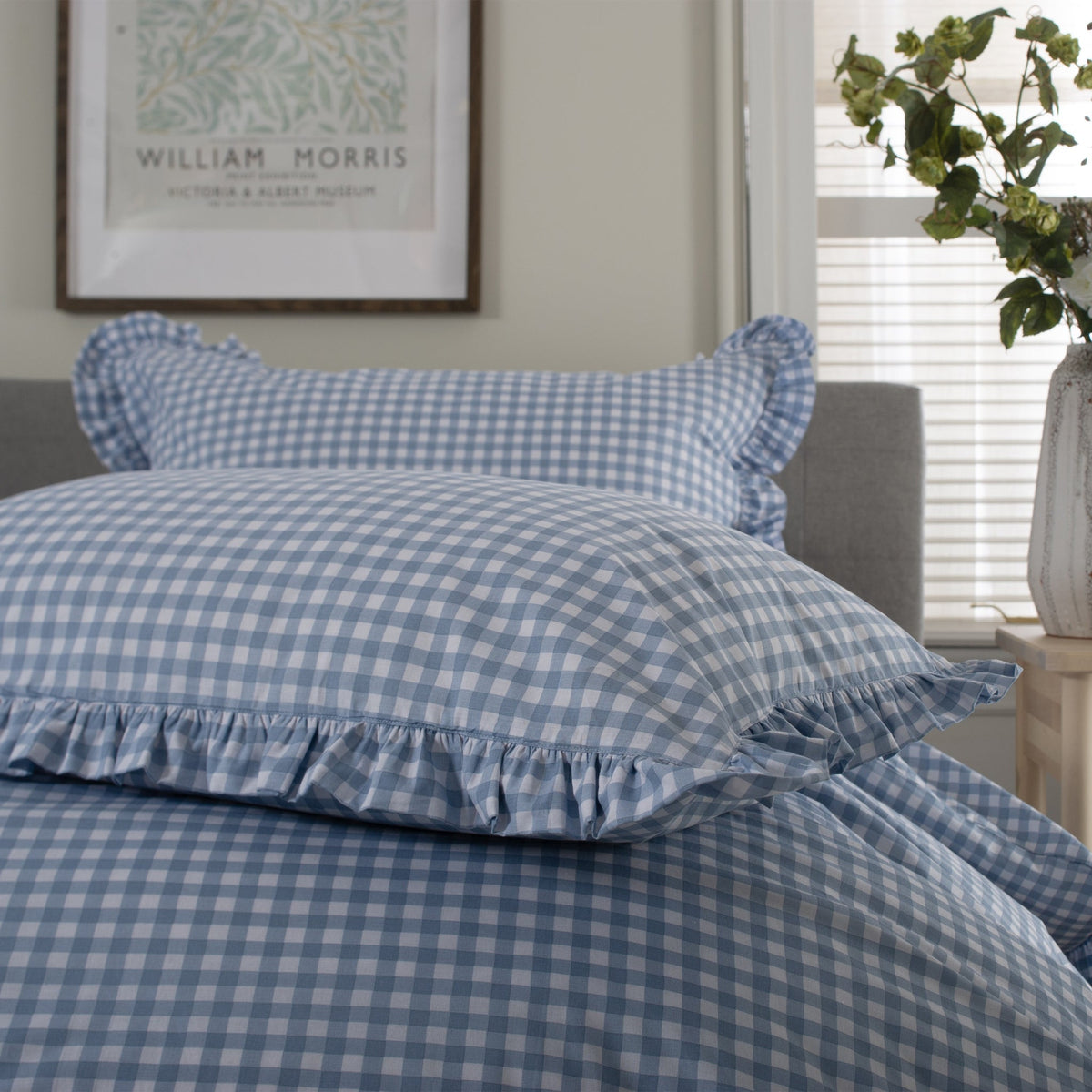 Gingham Frilled Duvet Set