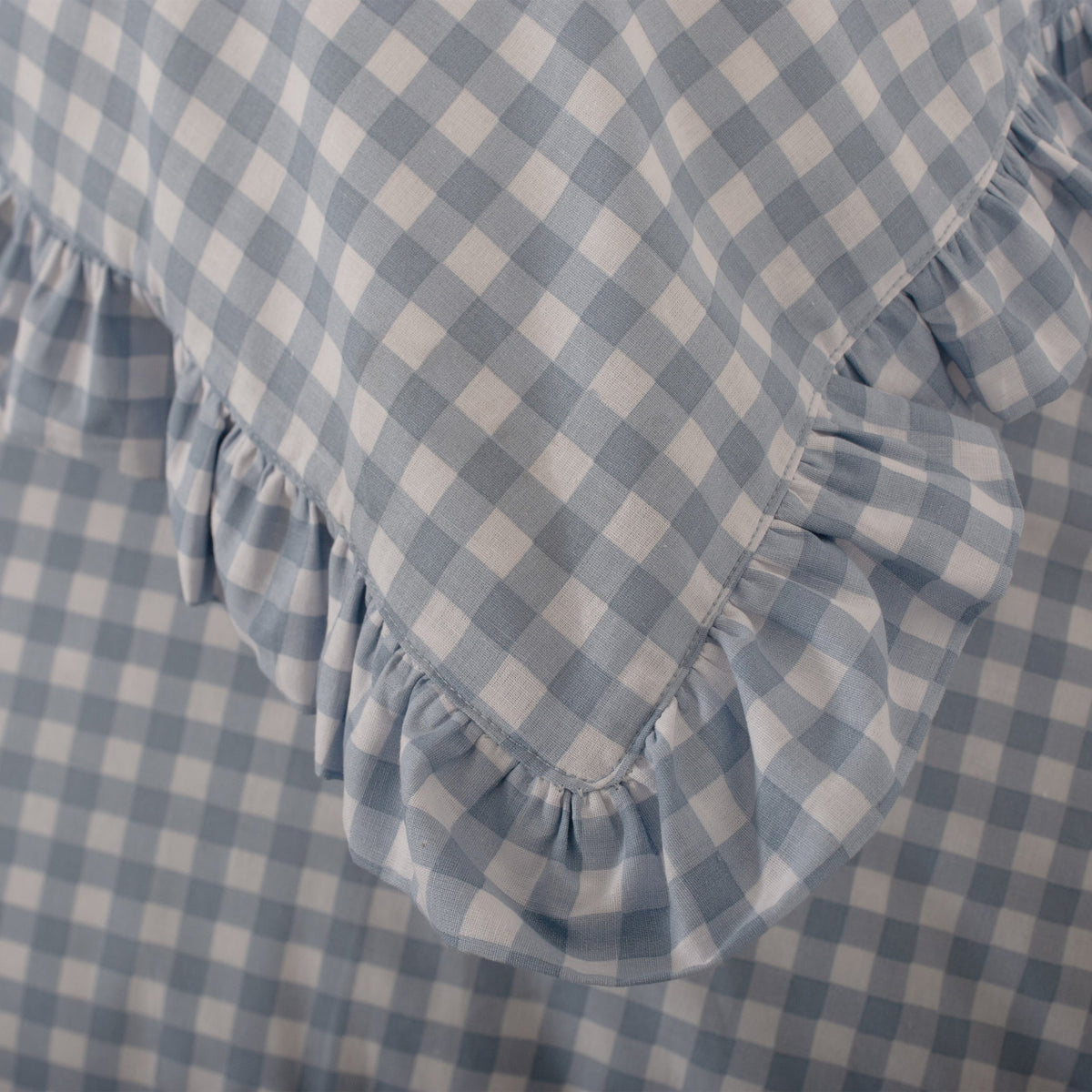 Gingham Frilled Duvet Set