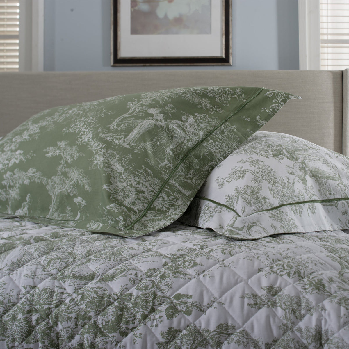 Toile De Jouy Oxford Pillowcase Pair