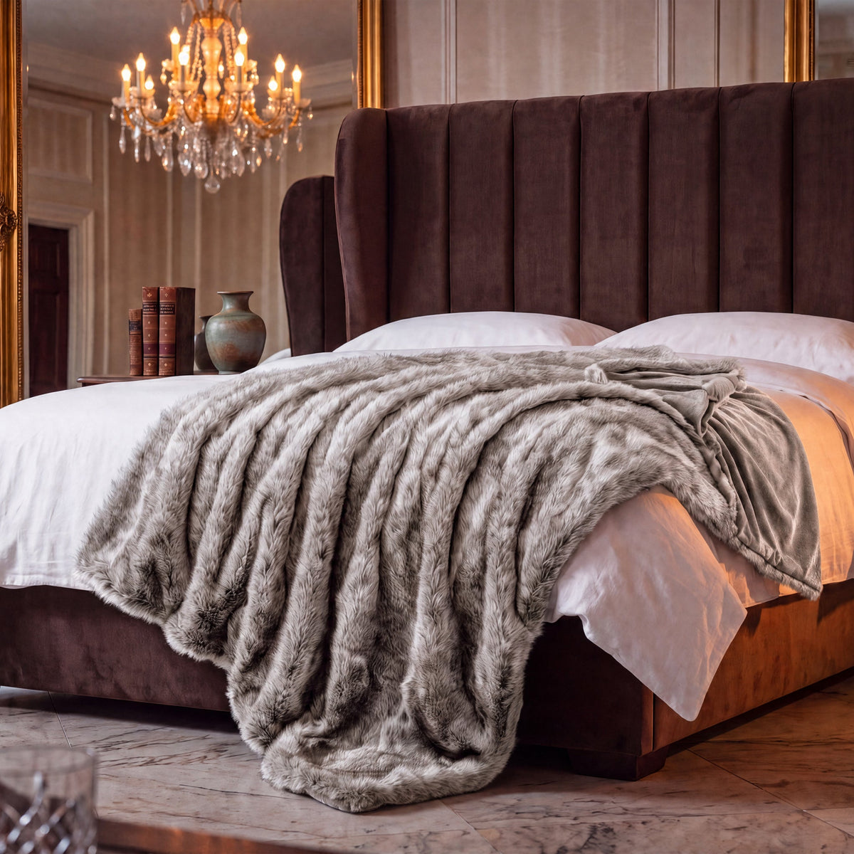Chantilly Fur Throw