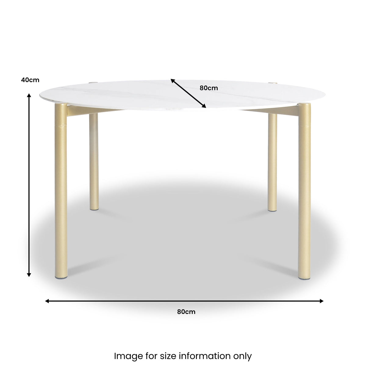 Dalston White & Gold Coffee Table
