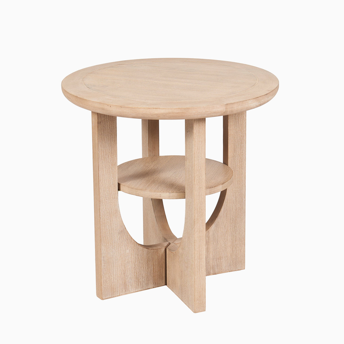 Delphi Light Brushed Acacia Side Table