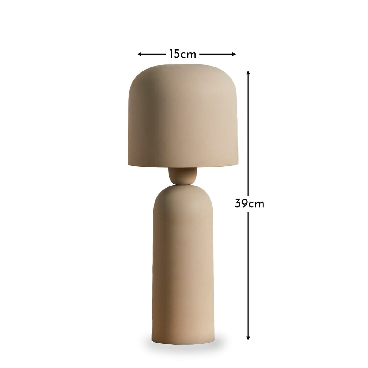 Eltham 39cm Metal Table Lamp - Taupe
