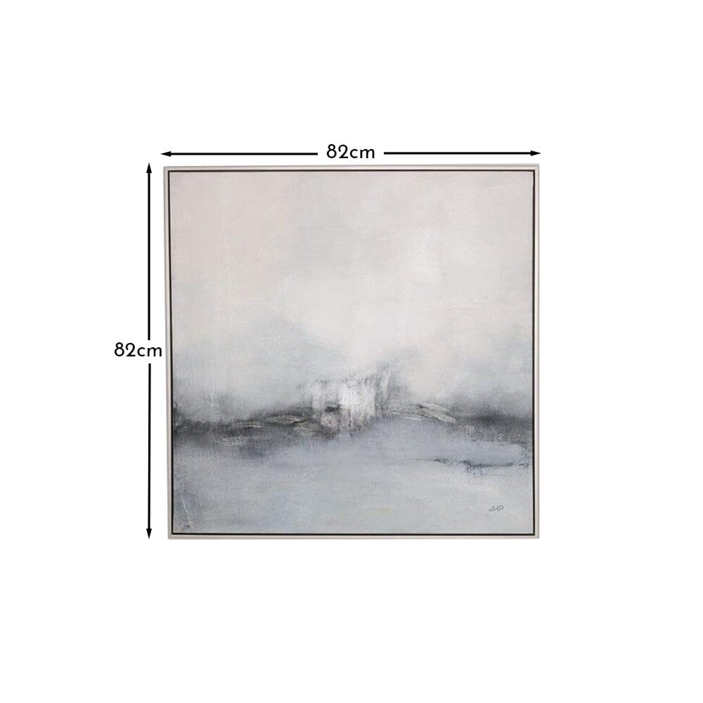 Elswick 82X82cm Sea Spray Wall Art - Silver Frame