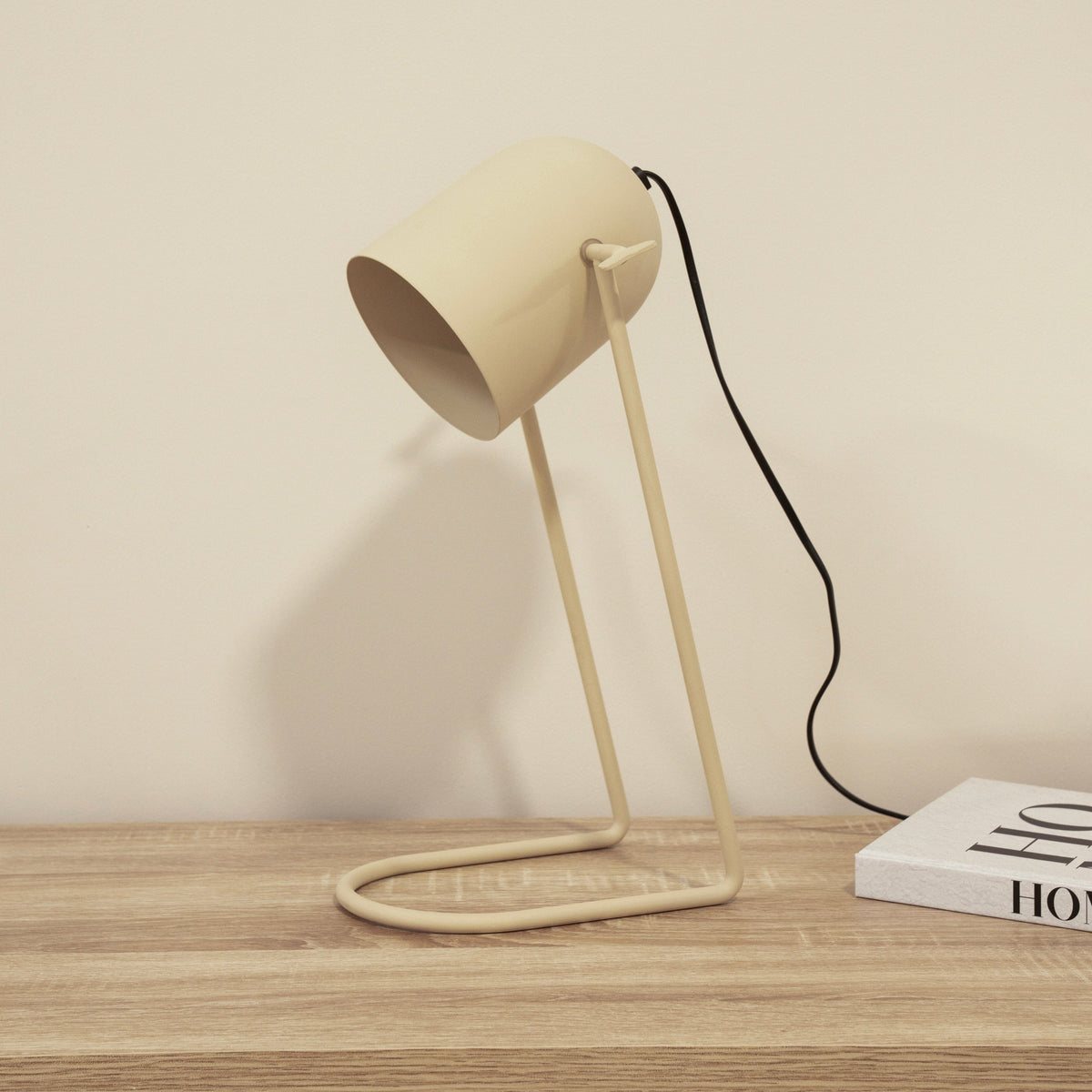 Eltham 42cm Metal Desk Lamp - Taupe