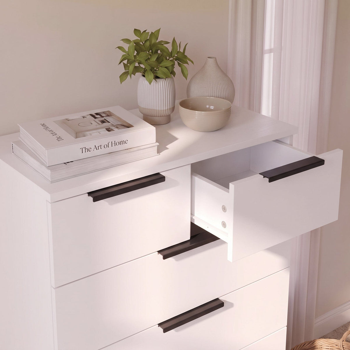 Essie Tall 7 Drawer Chest of Drawers - White