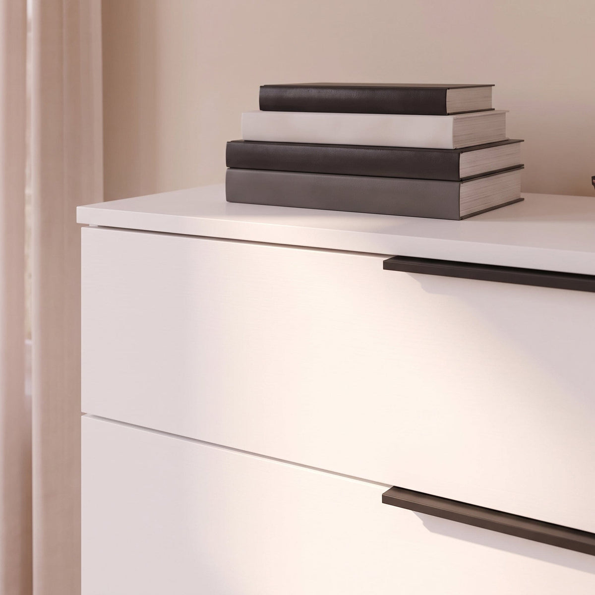 Essie Tall Chest of 5 Drawers - White