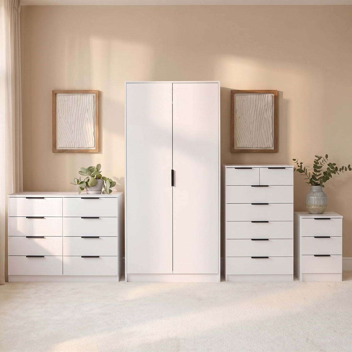 Essie Tall 7 Drawer Chest of Drawers - White