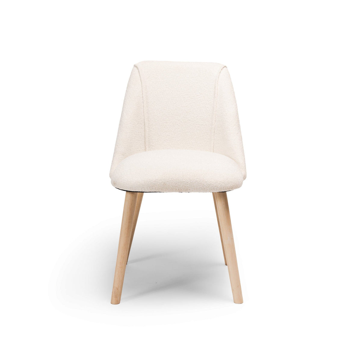 OUTLET - Freya Boucle Dining Chairs - Set of 2 - Whitewash Oak Legs