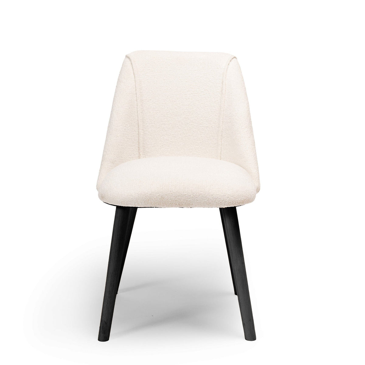 Freya Boucle Dining Chairs - Set of 2 - Black Oak Legs