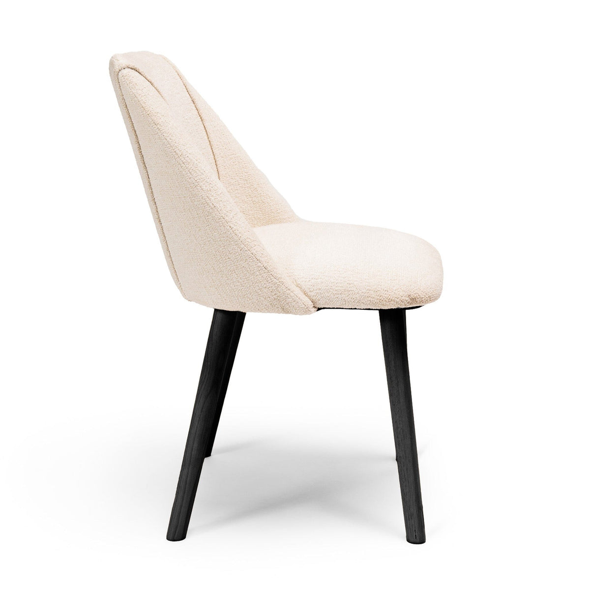 Freya Boucle Dining Chairs - Set of 2 - Black Oak Legs