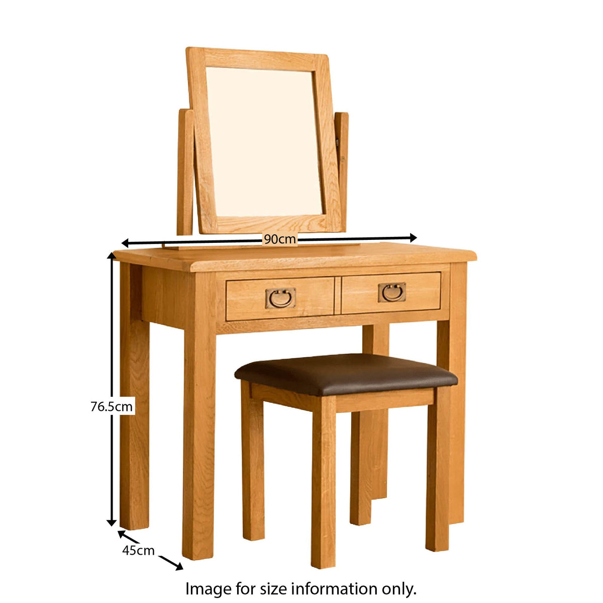Lanner Oak Dressing Table Set