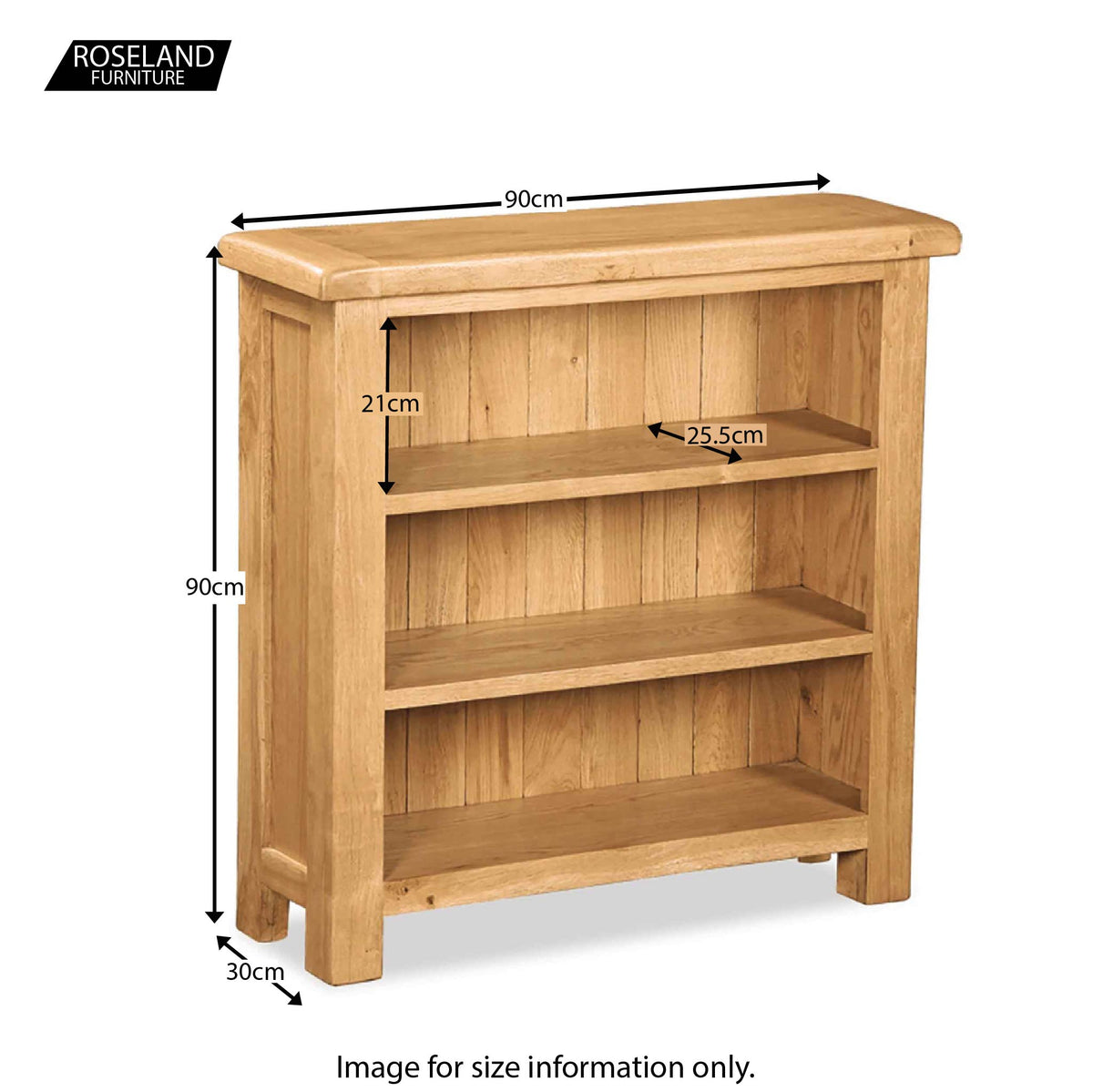 Zelah Oak Small Bookcase